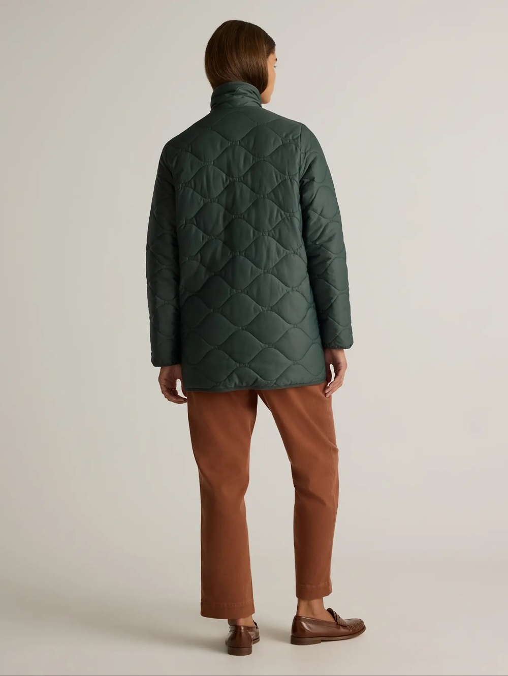 Quince Feathetless Quilted Puffer Jacket Verdant Green Size Large NWT - Picture 2 of 6